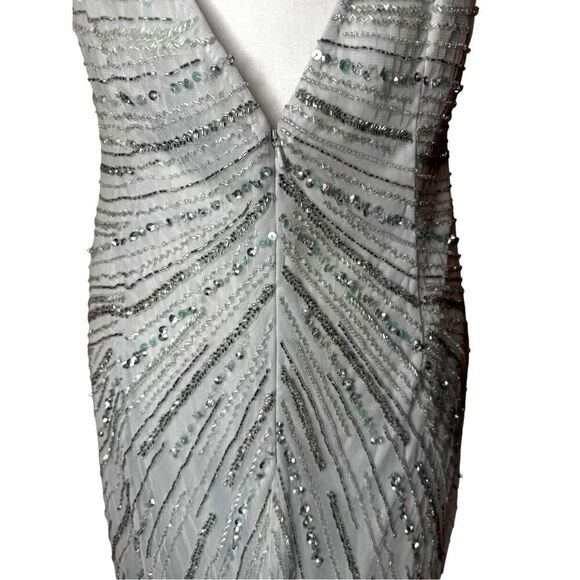 NWT Mac Duggal Beaded Sleeveless Faux Wrap Gown Size 12 Style 93733 - Picture 17 of 17